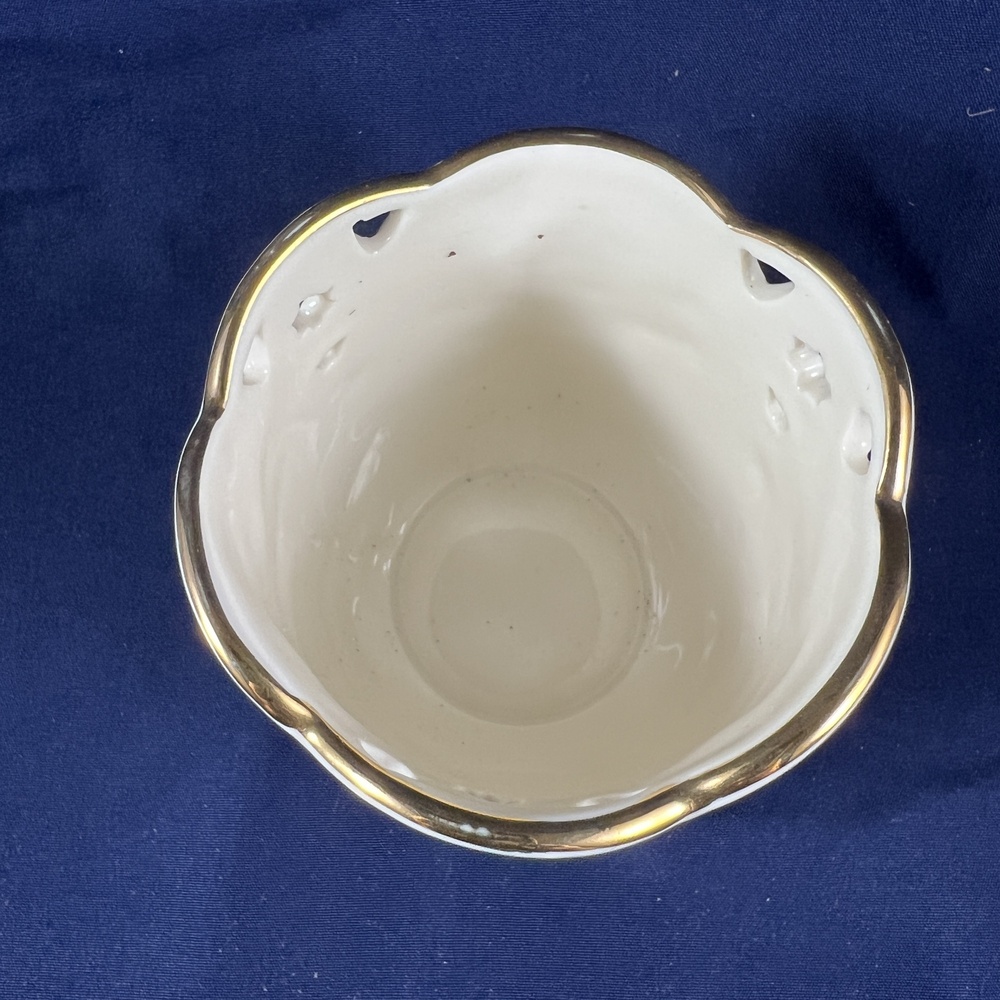 Lenox Merry Lights Christmas Snowman Tea Light Votive Candle Holder Gold Trim - Picture 5 of 5